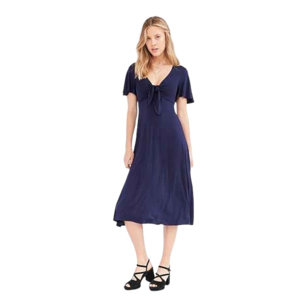 Urban Outfitters Kimchi Blue Tie Front Flute Sleeve Dress